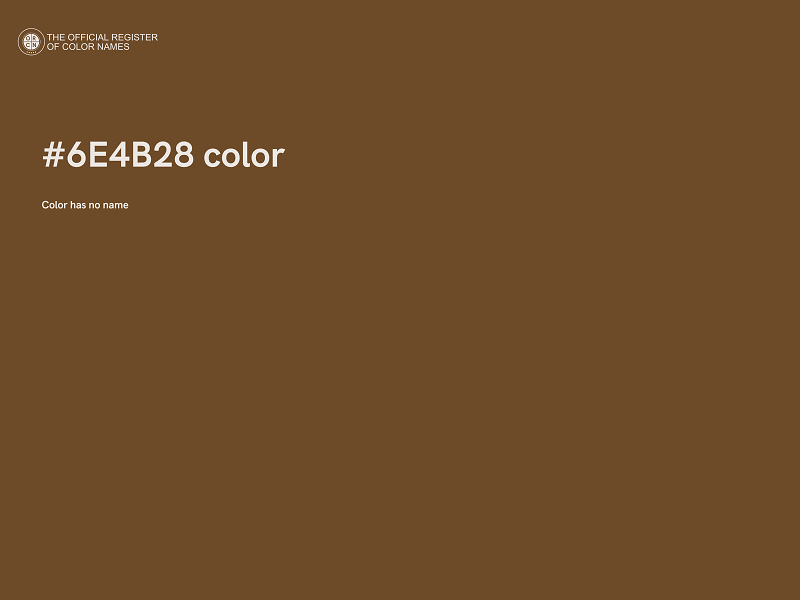 #6E4B28 color image