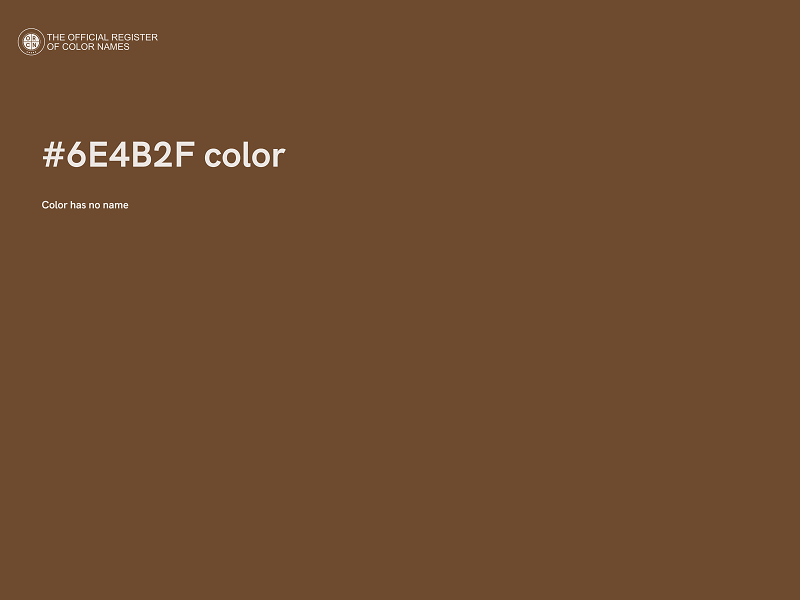 #6E4B2F color image