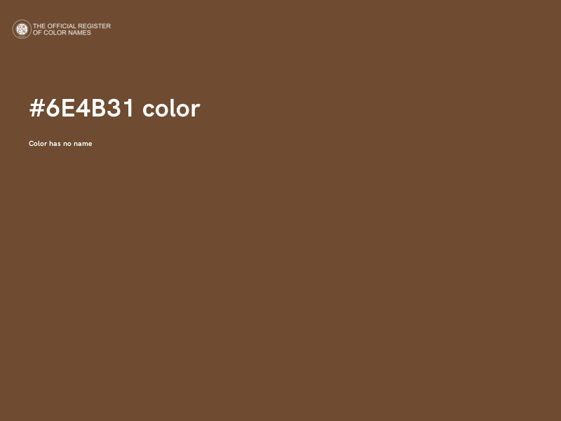 #6E4B31 color image