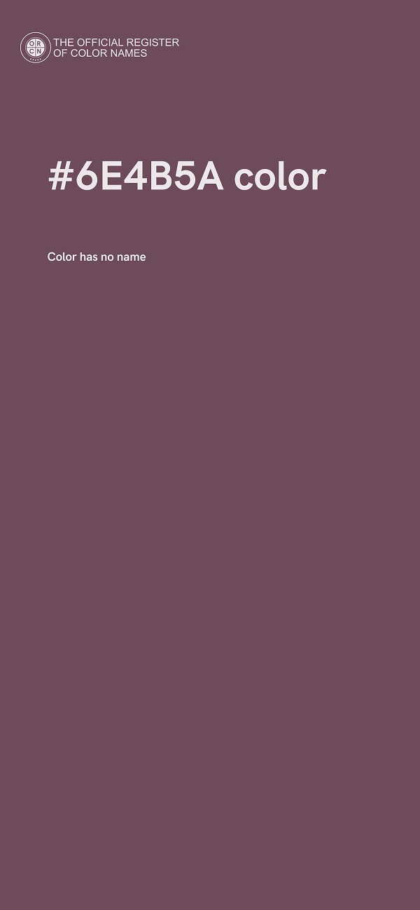 #6E4B5A color image