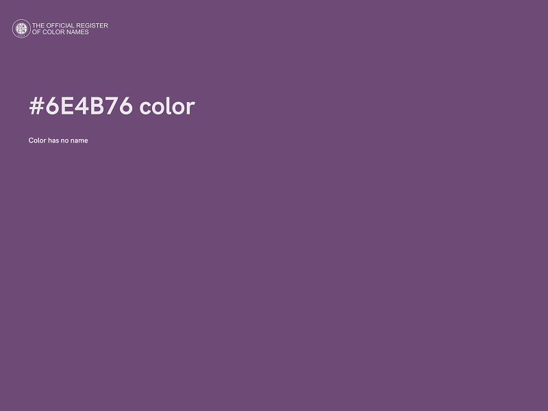 #6E4B76 color image