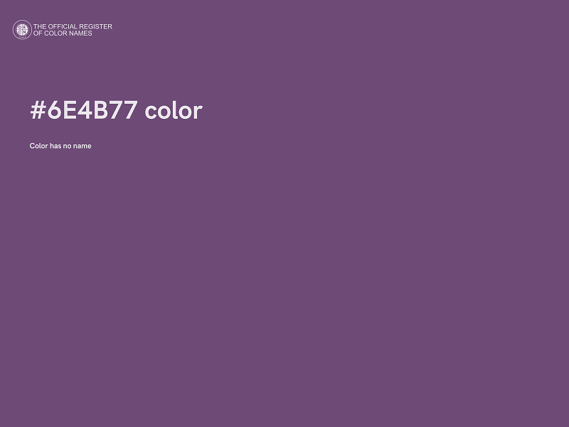 #6E4B77 color image