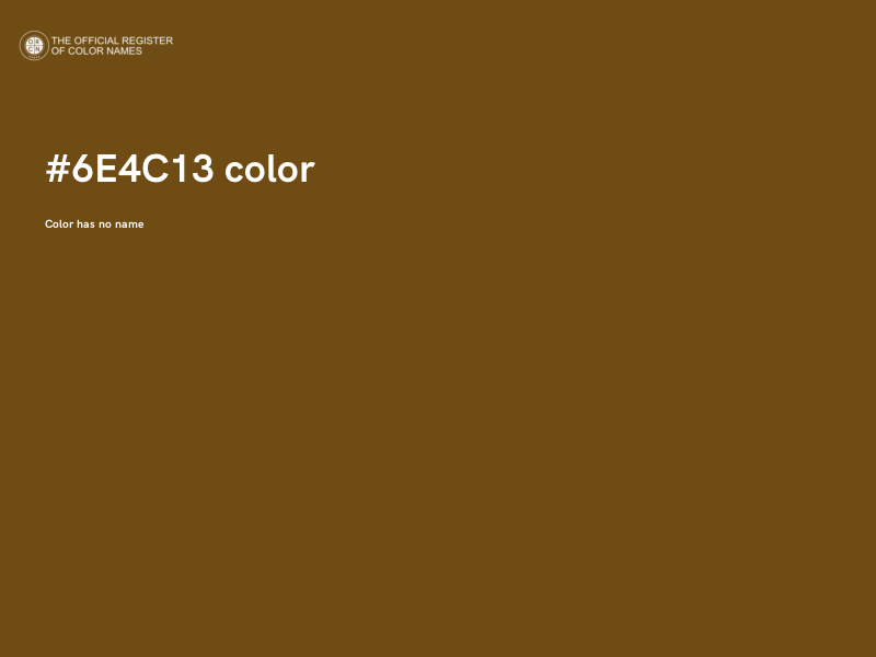 #6E4C13 color image