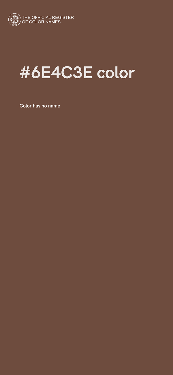 #6E4C3E color image