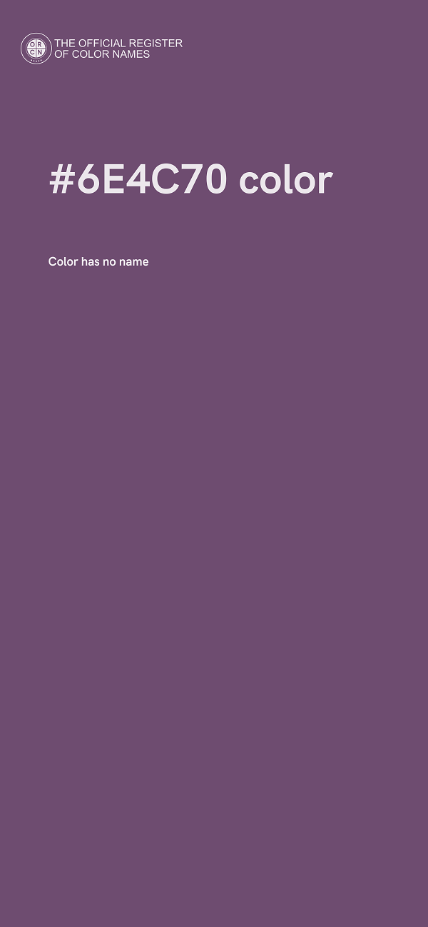 #6E4C70 color image