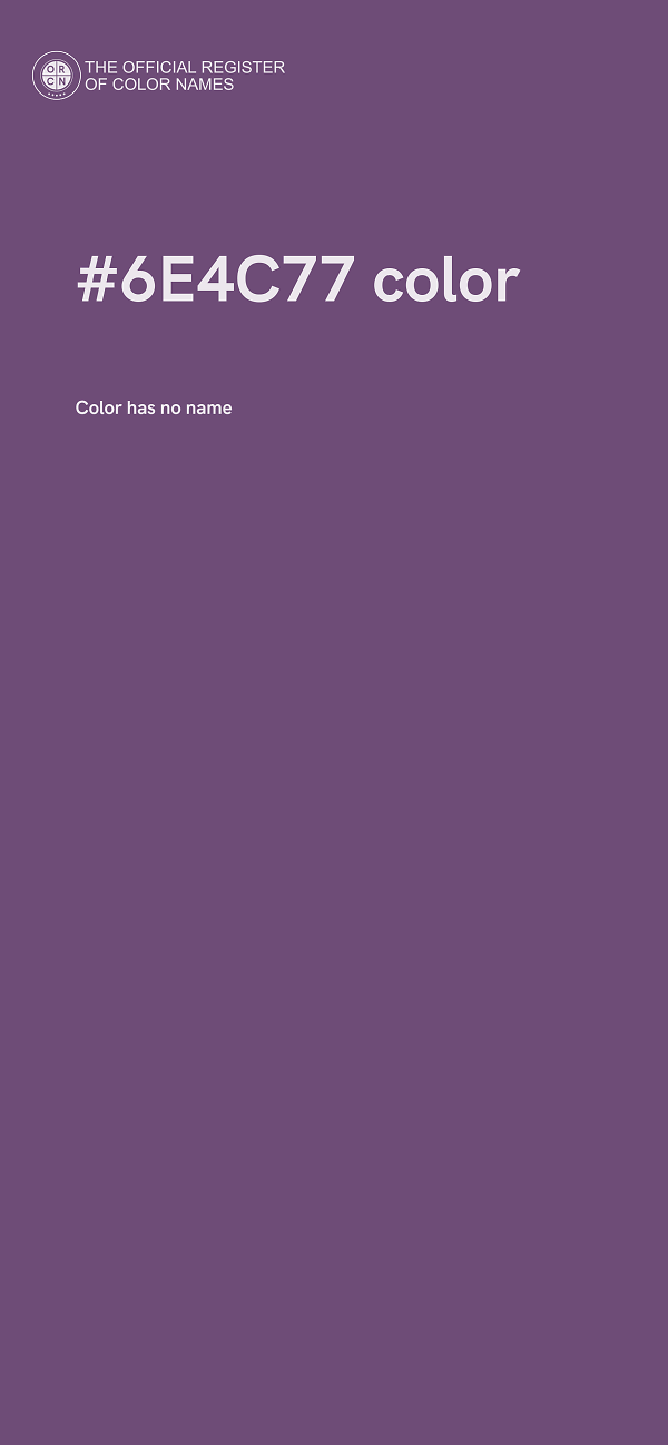 #6E4C77 color image