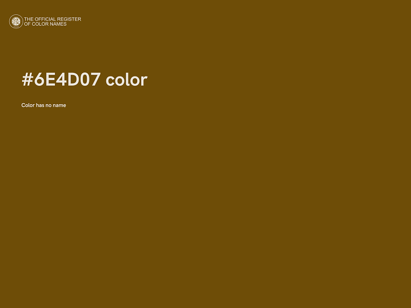 #6E4D07 color image