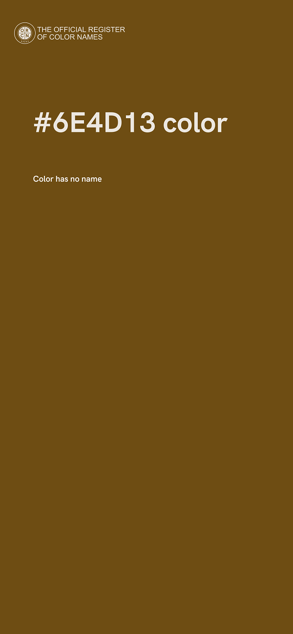 #6E4D13 color image