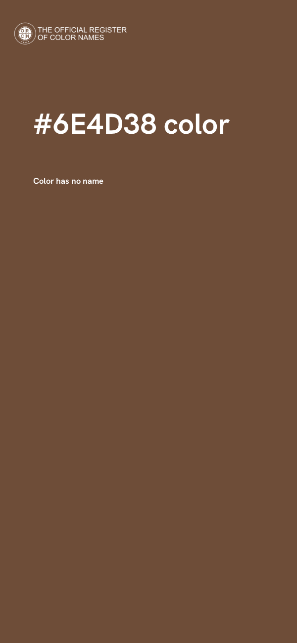 #6E4D38 color image