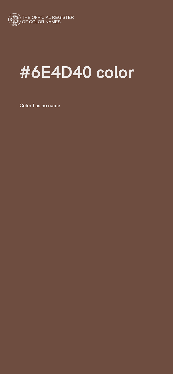 #6E4D40 color image