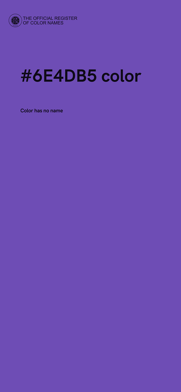 #6E4DB5 color image
