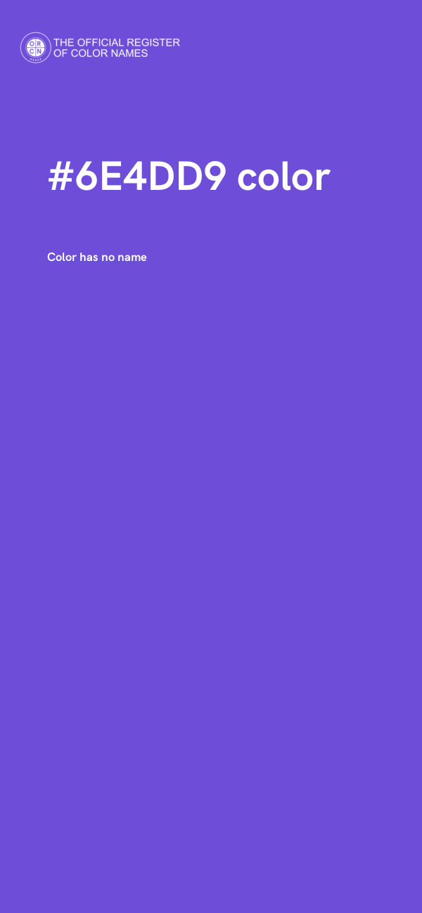 #6E4DD9 color image