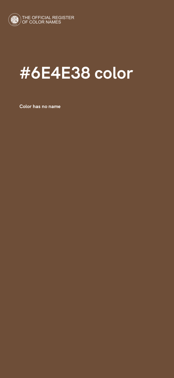 #6E4E38 color image