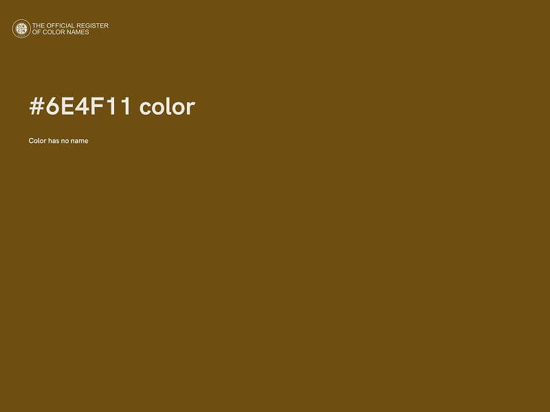 #6E4F11 color image