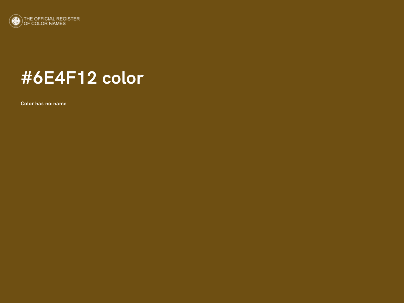 #6E4F12 color image