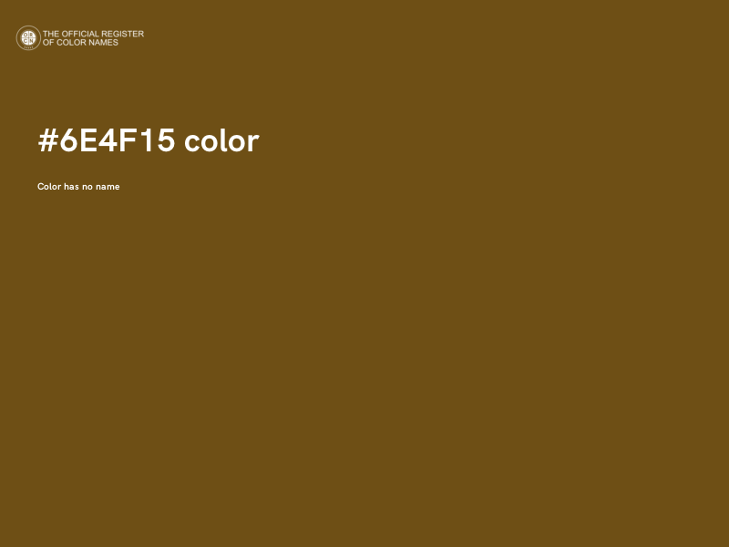 #6E4F15 color image