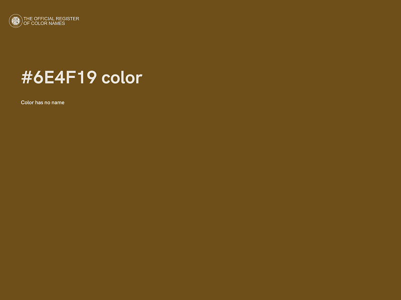 #6E4F19 color image