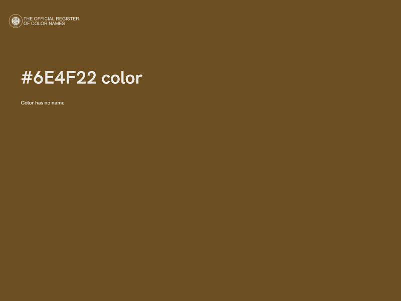 #6E4F22 color image