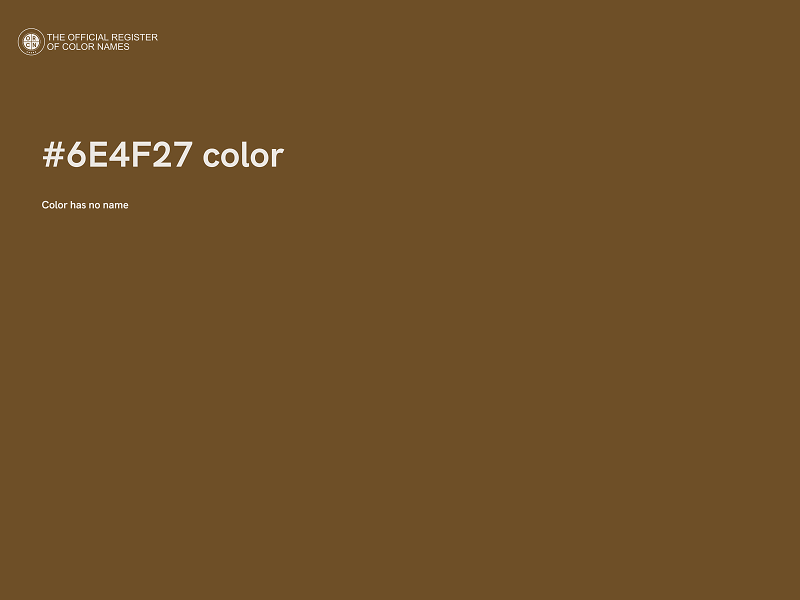 #6E4F27 color image