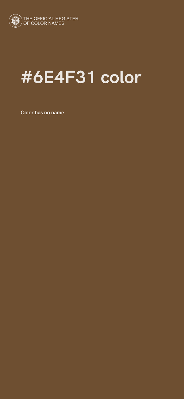 #6E4F31 color image
