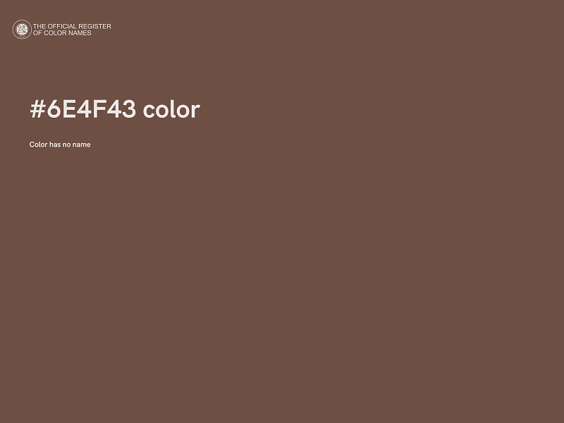 #6E4F43 color image