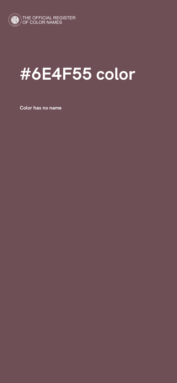 #6E4F55 color image