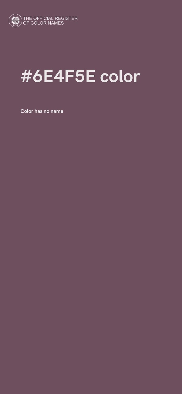 #6E4F5E color image