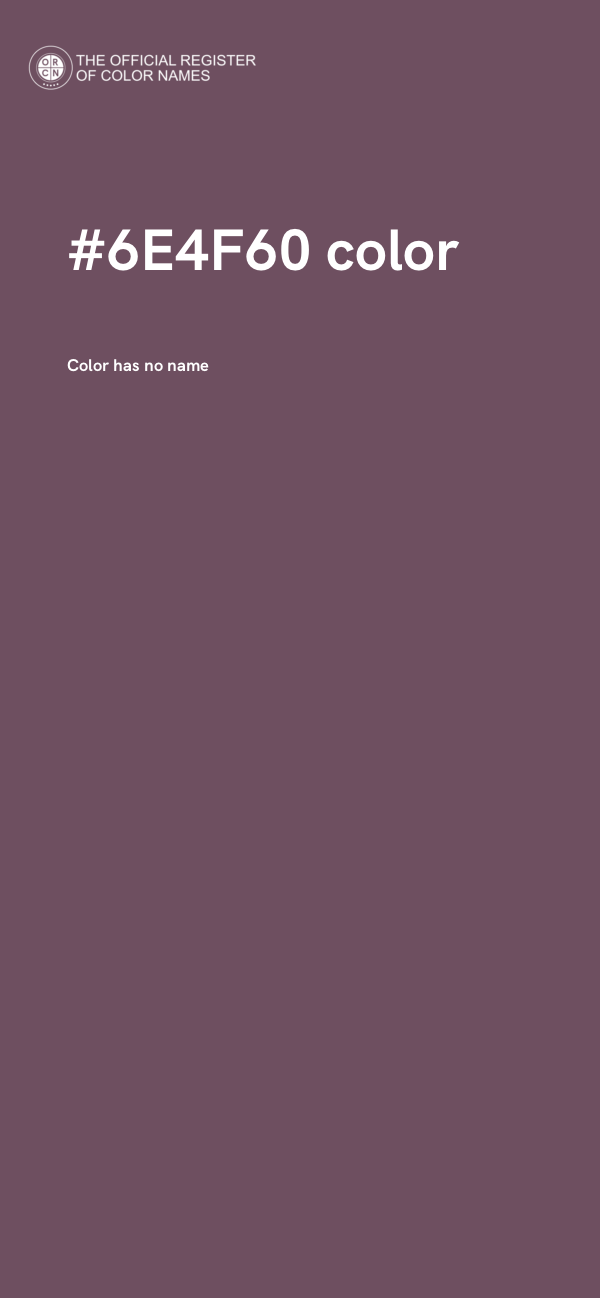 #6E4F60 color image