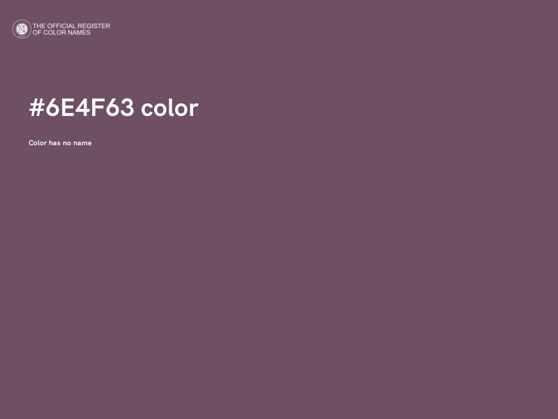 #6E4F63 color image