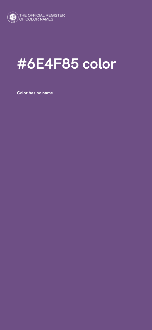 #6E4F85 color image