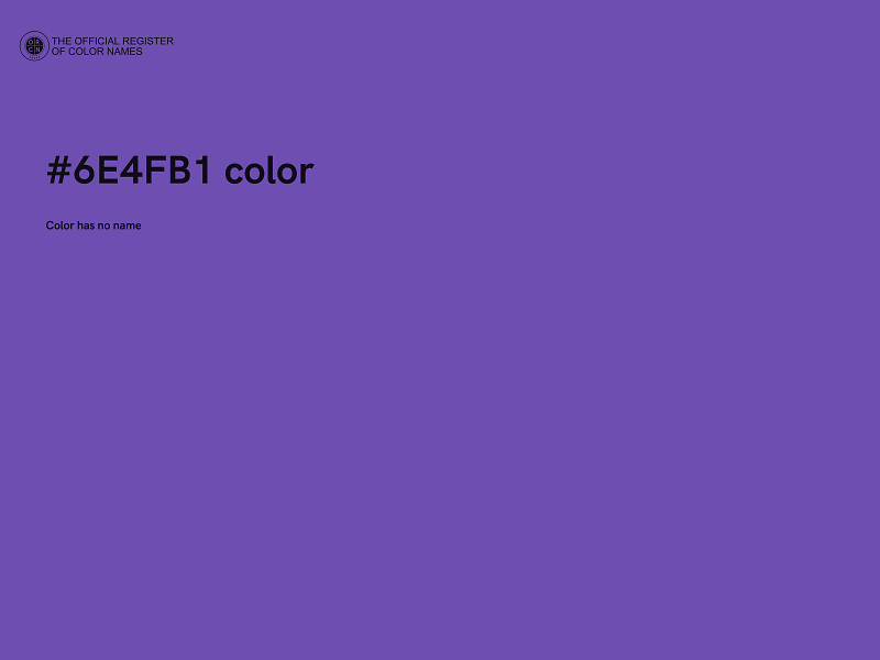 #6E4FB1 color image