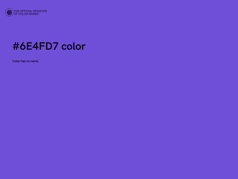 #6E4FD7 color image