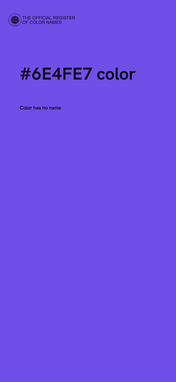 #6E4FE7 color image