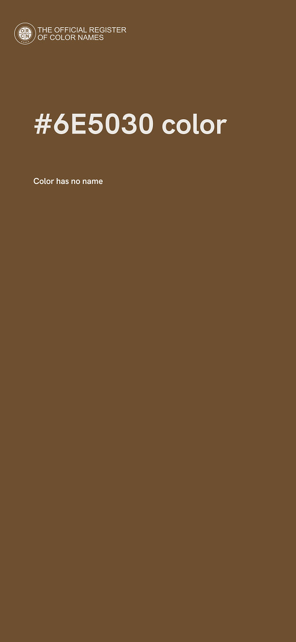 #6E5030 color image