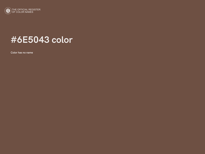 #6E5043 color image