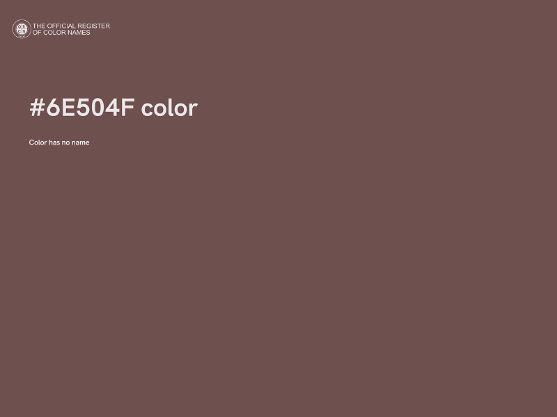 #6E504F color image