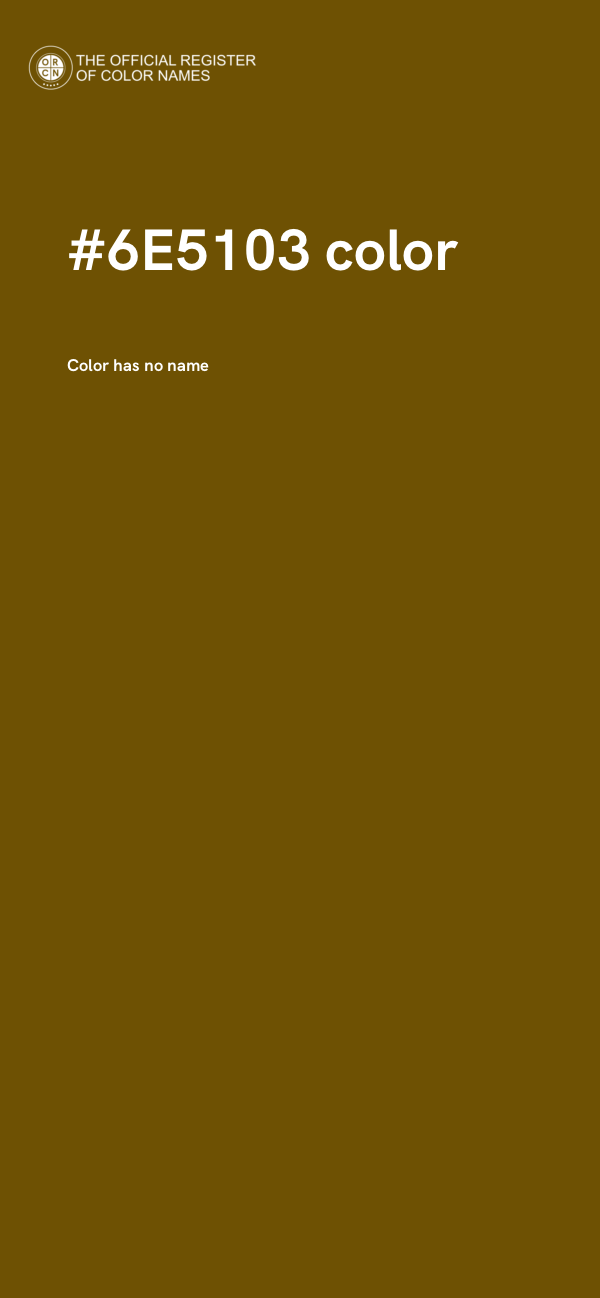 #6E5103 color image