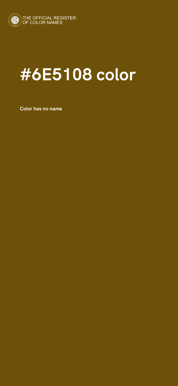 #6E5108 color image