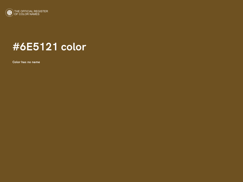 #6E5121 color image
