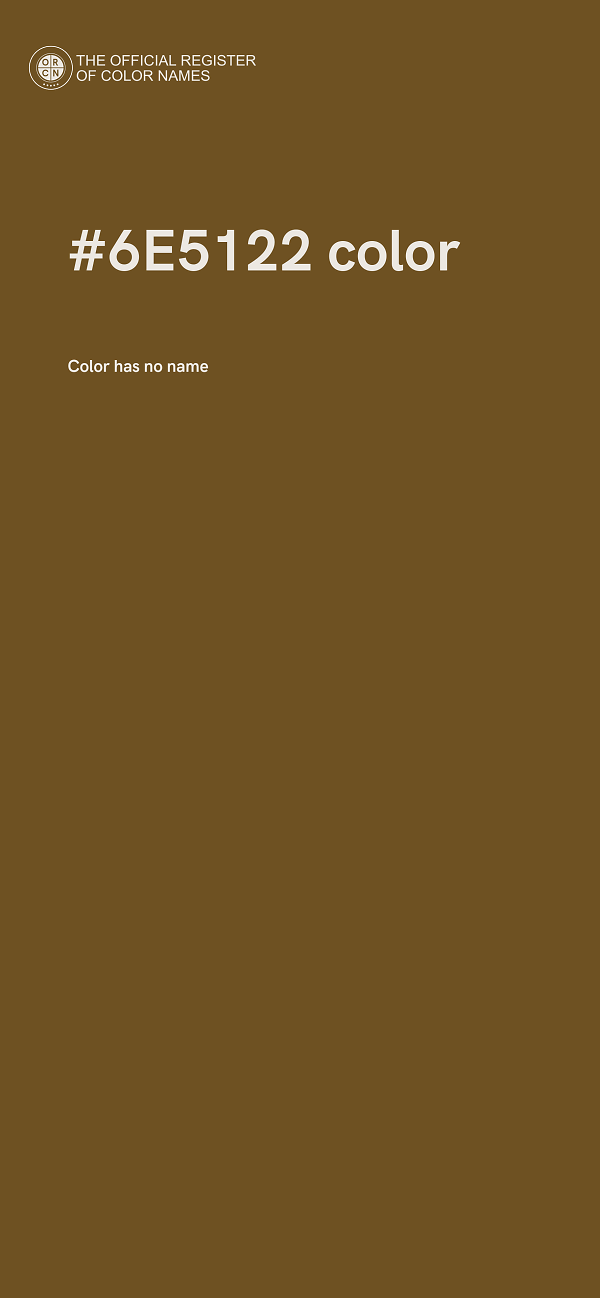 #6E5122 color image