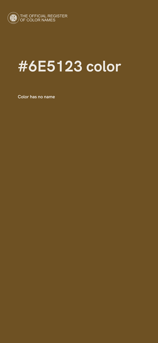 #6E5123 color image
