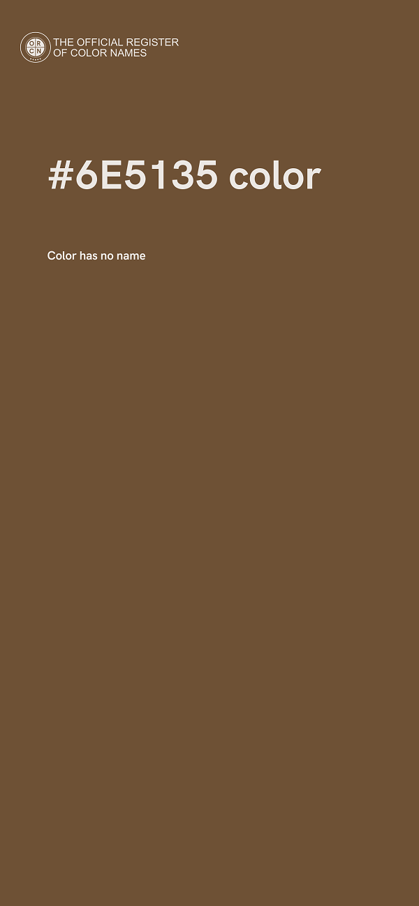 #6E5135 color image