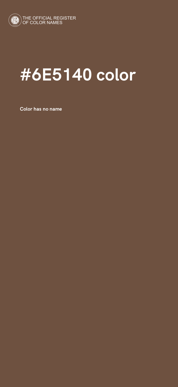 #6E5140 color image