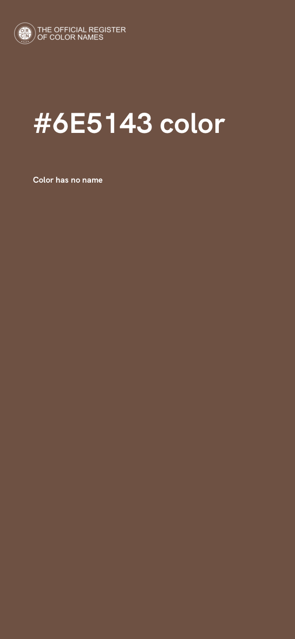 #6E5143 color image