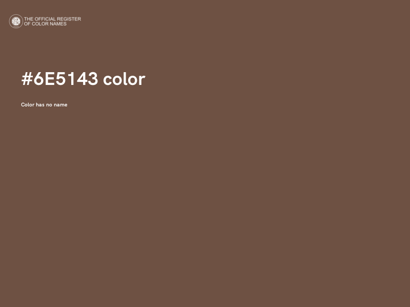 #6E5143 color image