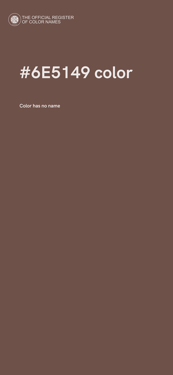 #6E5149 color image