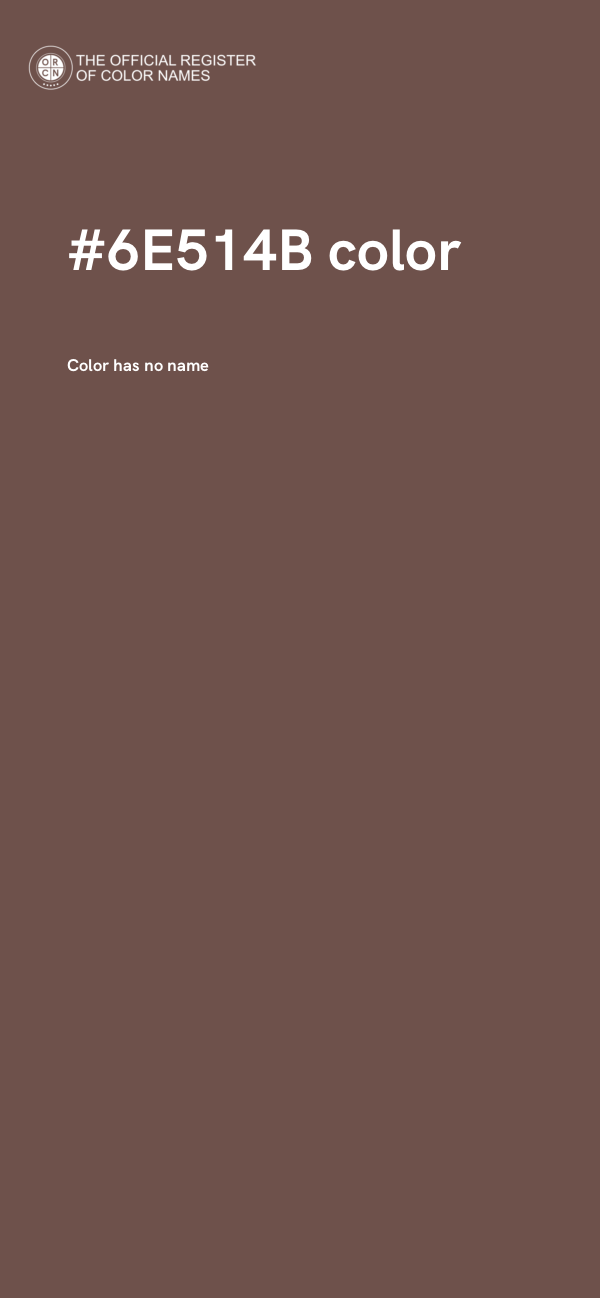 #6E514B color image