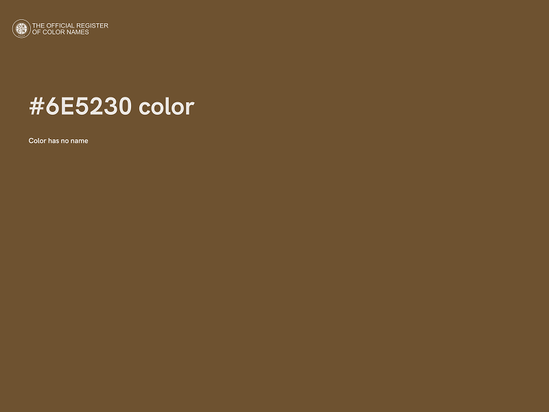 #6E5230 color image