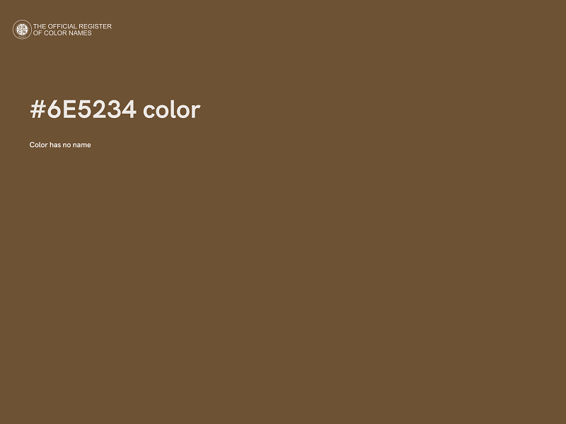 #6E5234 color image