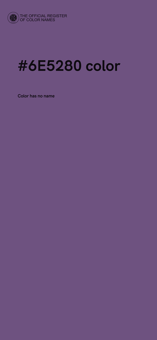 #6E5280 color image